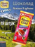 Шоколад Alpen Gold Oreo Нежная Клубника 85г 